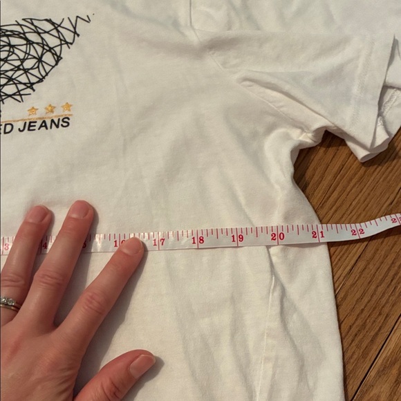 Guess White Tee with Black Abstract Design - Picture 7 of 8